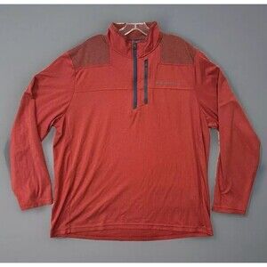 Vineyard Vines Mens OTG On-The-Go Shep Shirt Sz XL Red 1/4 Zip LS Pullover